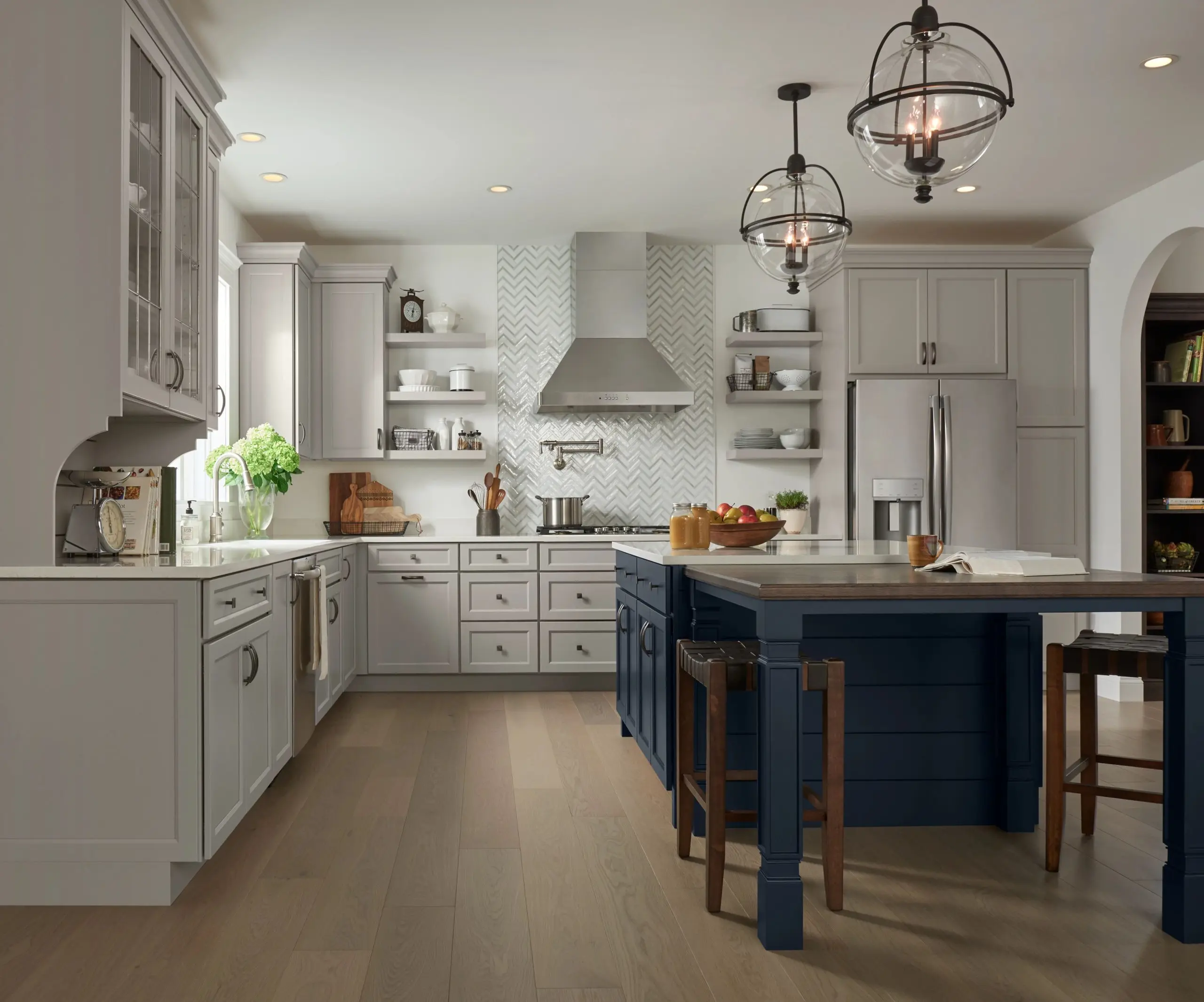 Custom kitchen cabinetry installed in a Winter Haven, FL home by Blackburn's Interiors — family-owned since 1962